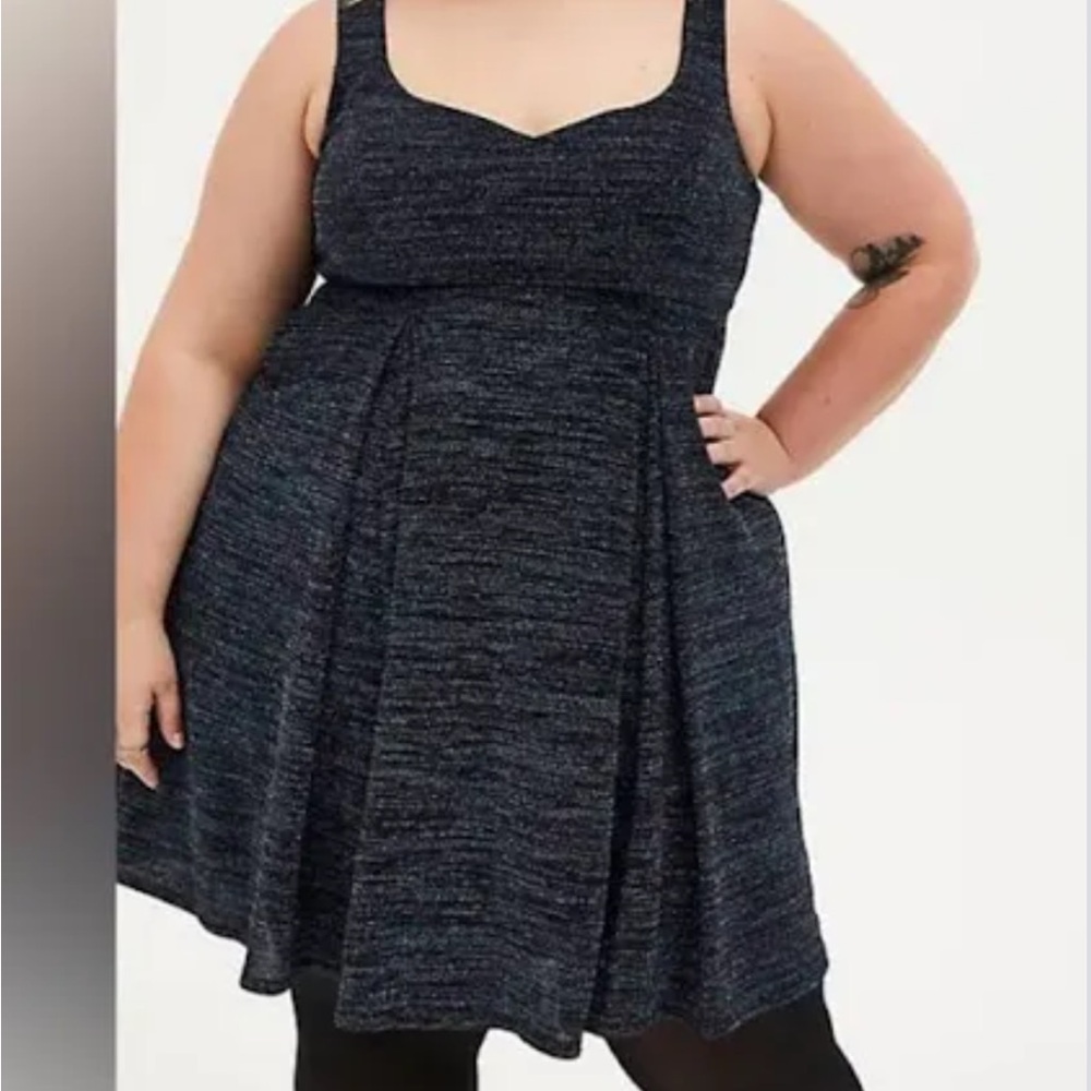 Torrid Shimmer Skater Dress NWT